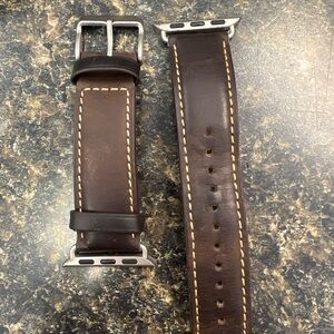 Brown Leather Apple Ultra 2 49mm Watch Band
